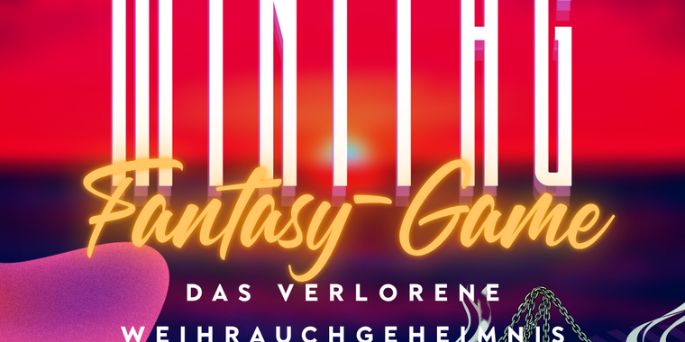 Einladungsflyer in rot und pink zu einem Ministrantentag zum Thema Weihrauch