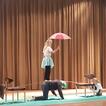 auf einer Bühne: Kinder spielen einen Seiltanz