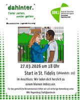 Ein Mann und eine Frau Arm in Arm. Einladung zum Ökumenischen Jugendkreuzweg