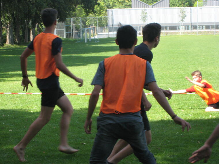 Spieler beim Frisbeeturnier