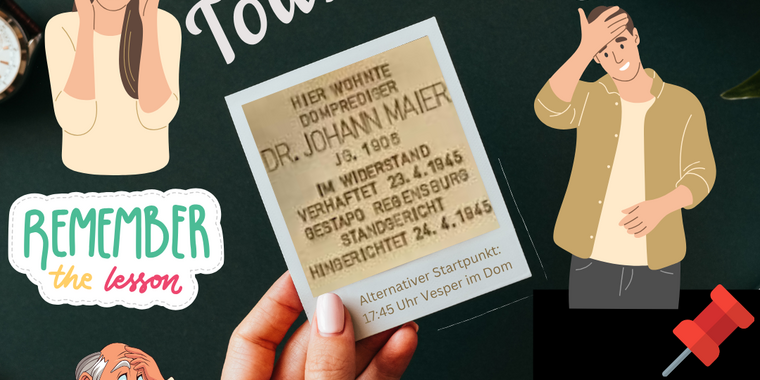 Werbeflyer für den Gedenkmarsch zur Erinnerung an die Opfer des Faschismus am 23.April 2026 in Regensburg